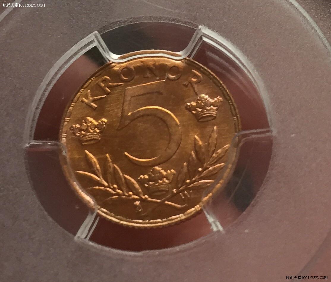 钱币天堂·交易区详情·低价拍瑞典5克朗金币pcgs ms 65