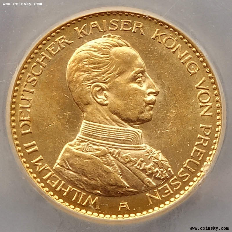 【普鲁士】威廉二世1914 20马克金币