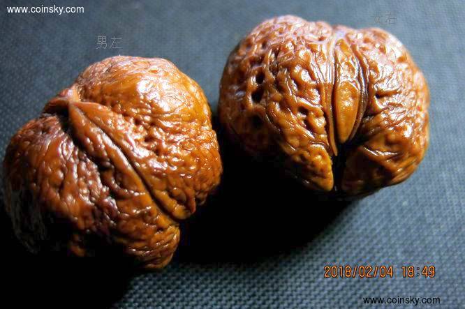 云南野生铁核桃生命之源阴阳一对