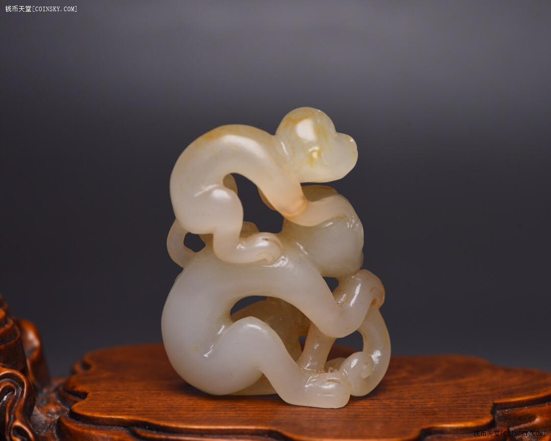 钱币天堂·交易区详情·一线新收 和田玉背背猴 辈辈封侯 灵动送证书