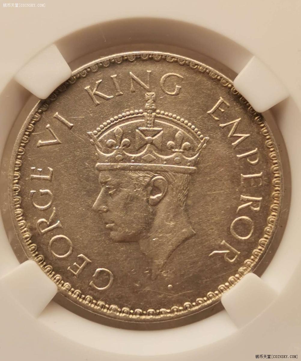 钱币天堂·交易区详情·9152原光1940年乔治六世头像印度卢比保粹61分