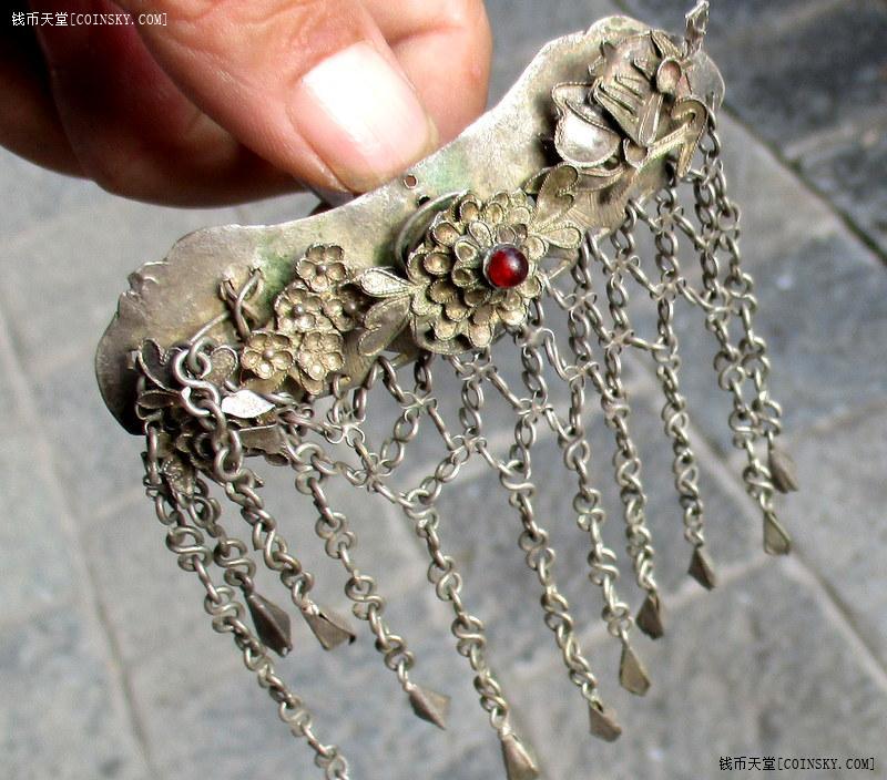 钱币天堂·交易区详情·清代步摇银插一个【一】