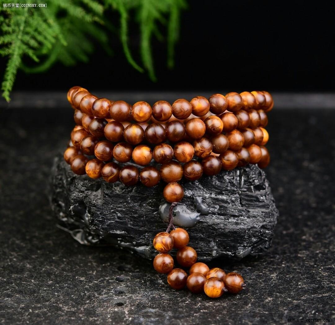 钱币天堂·交易区详情·龙涎香,108*0.8手串,男女款,一款两用.