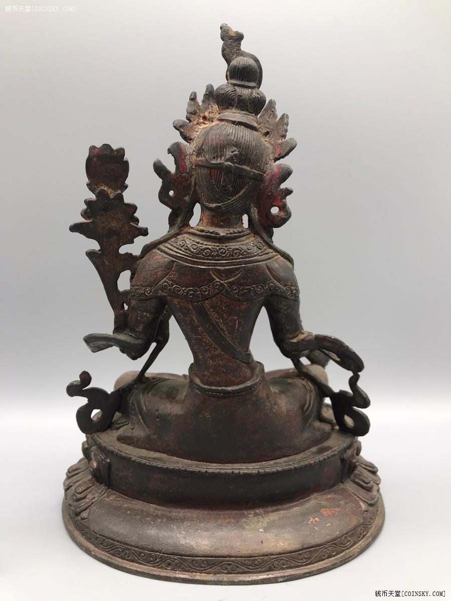 钱币天堂·交易区详情·泥金绿度母佛像摆件 工艺精湛