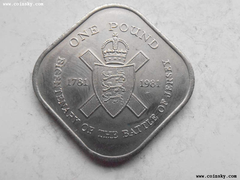 泽西岛1981年方形1镑