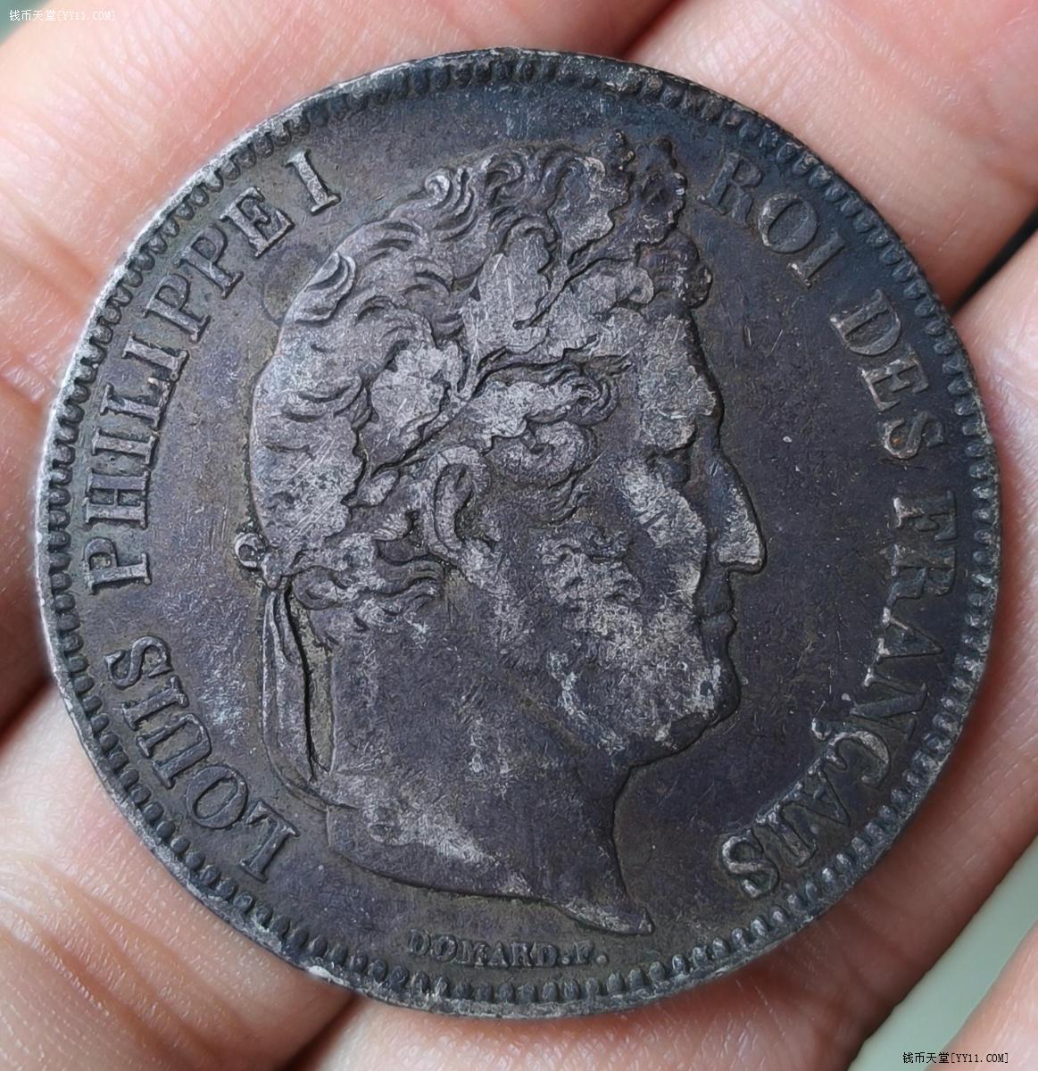 钱币天堂·交易区详情·1833法国5法郎高银大银币