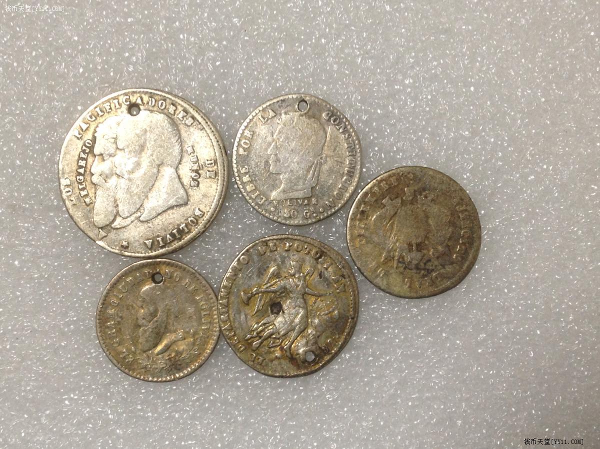 钱币天堂·交易区详情·差品外国老钱币5枚
