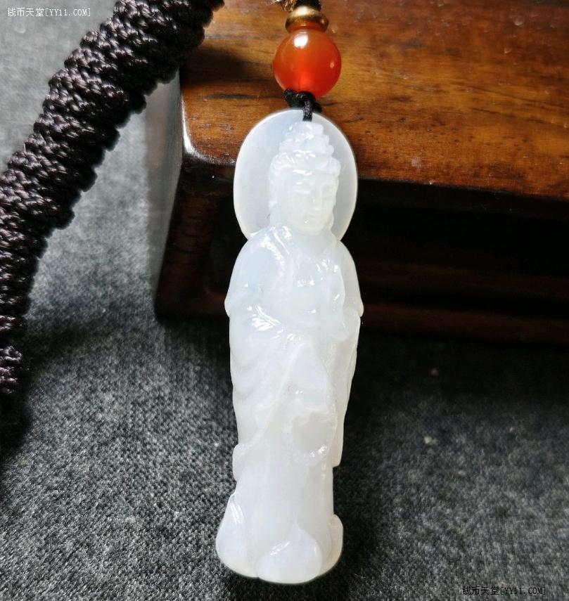 艺拍天堂·交易区详情·202.和田玉羊脂白玉观音