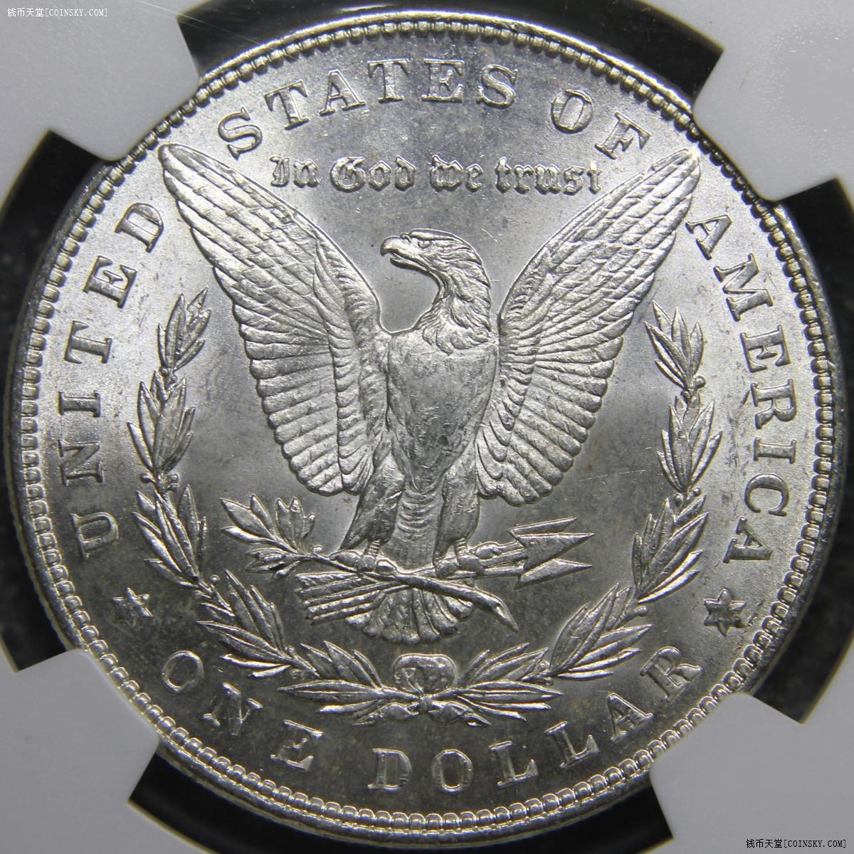 钱币天堂·交易区详情·美国1887年1美元摩根银币ngc ms64