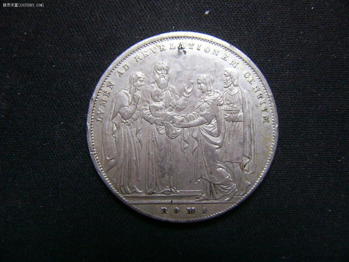 钱币天堂·交易区详情·梵蒂冈教皇国1834年耶稣诞生纪念大银币