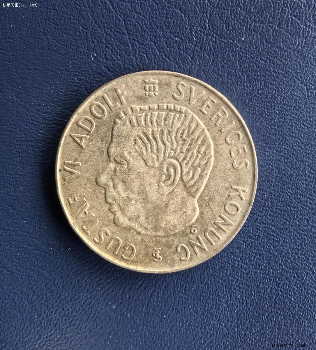 钱币天堂·交易区详情·1955年瑞典古斯塔夫6世5克朗