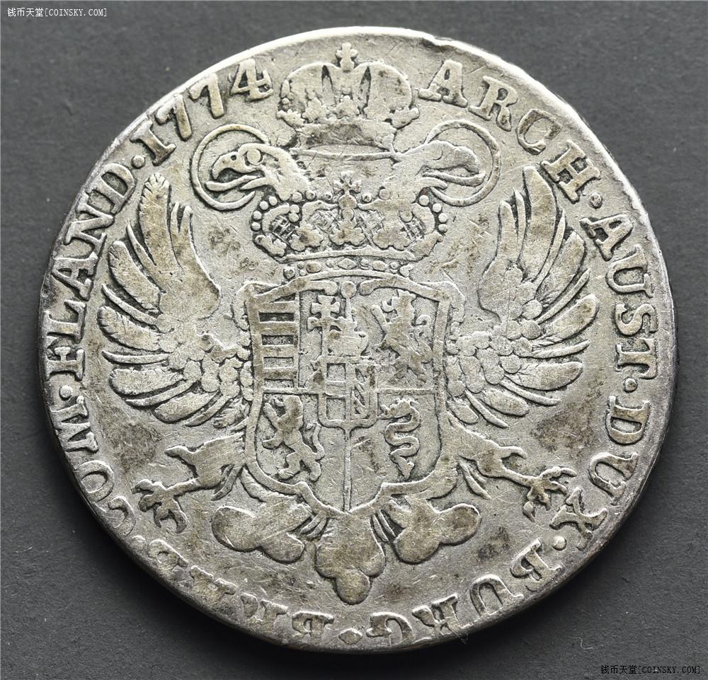 钱币天堂·交易区详情·1774年奥属尼德兰1克朗泰勒大银币