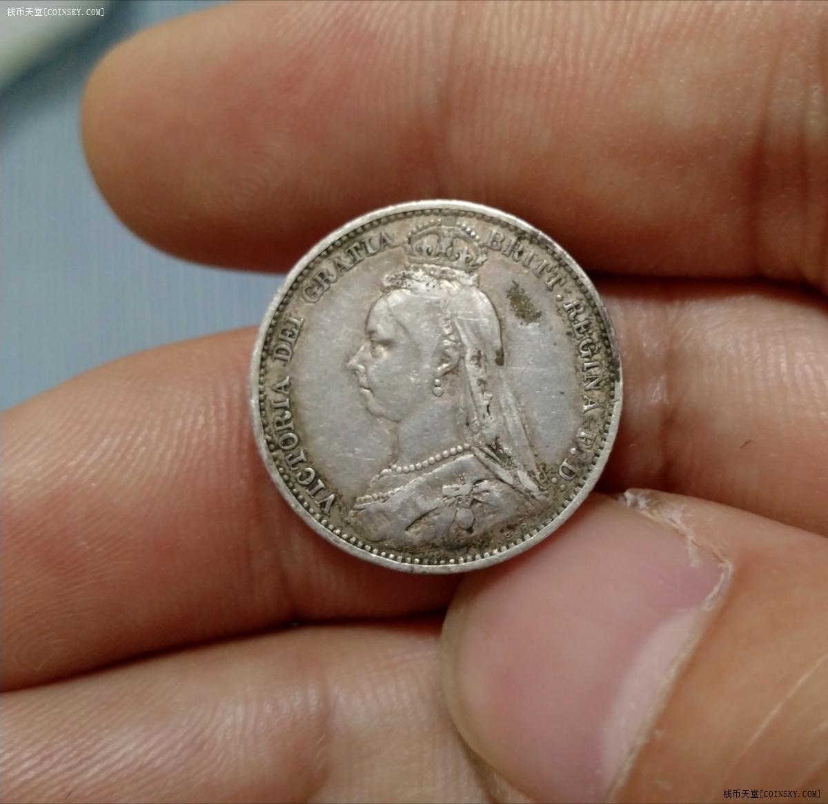 钱币天堂·交易区详情·英国1887一先令六便士三便士银币3枚