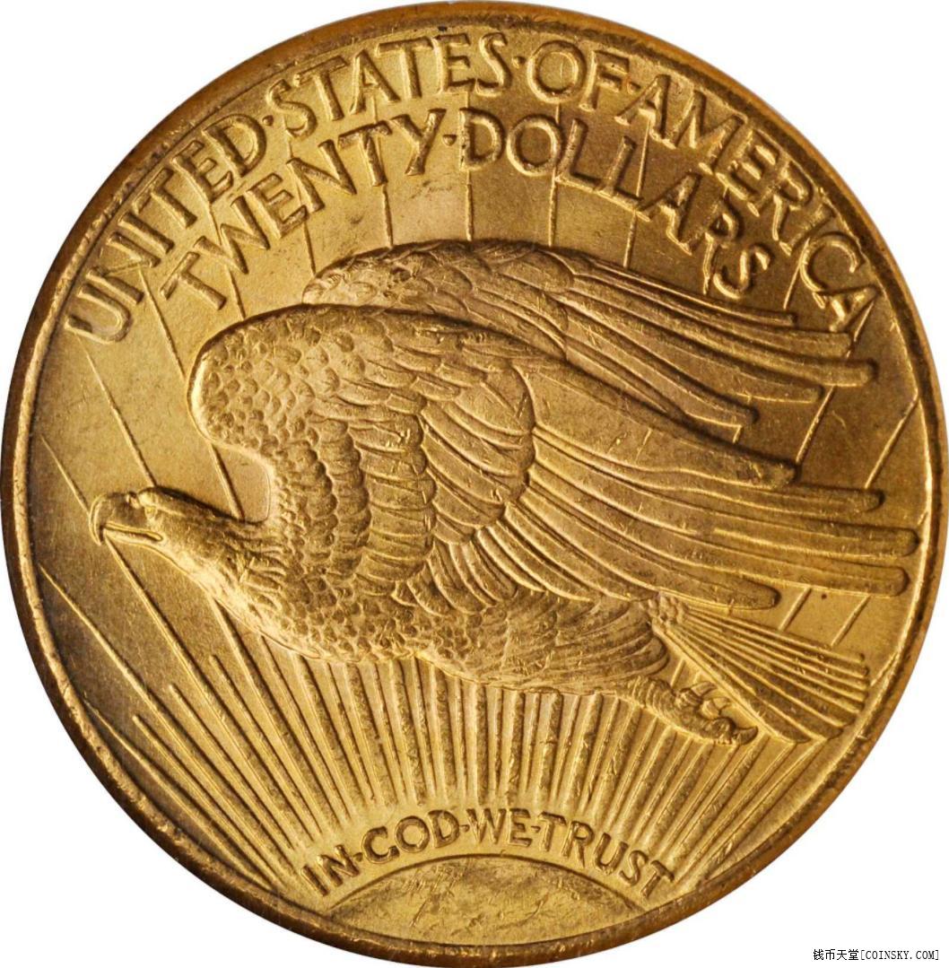 ngc-ms64mint error美国1928年自由女神20美元金币 错版