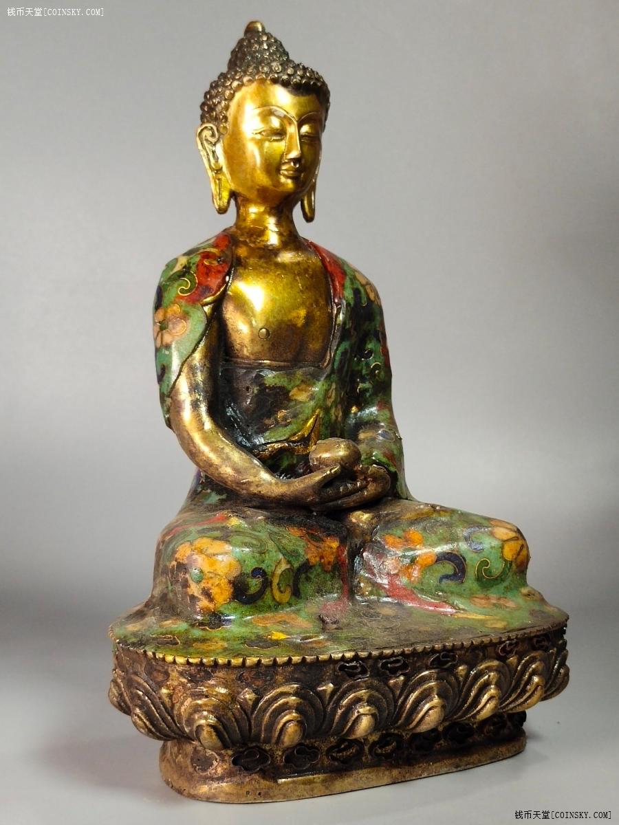 钱币天堂·交易区详情·纯铜景泰蓝佛像