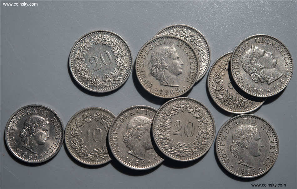 钱币天堂·交易区详情·修远堂收藏 英镑瑞士法郎硬币一组
