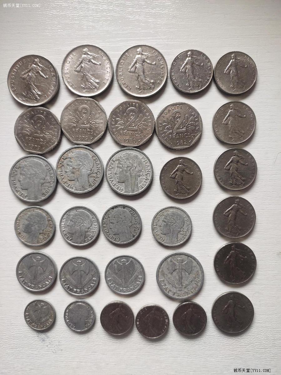 钱币天堂·交易区详情·法国各种硬币31枚(看图)
