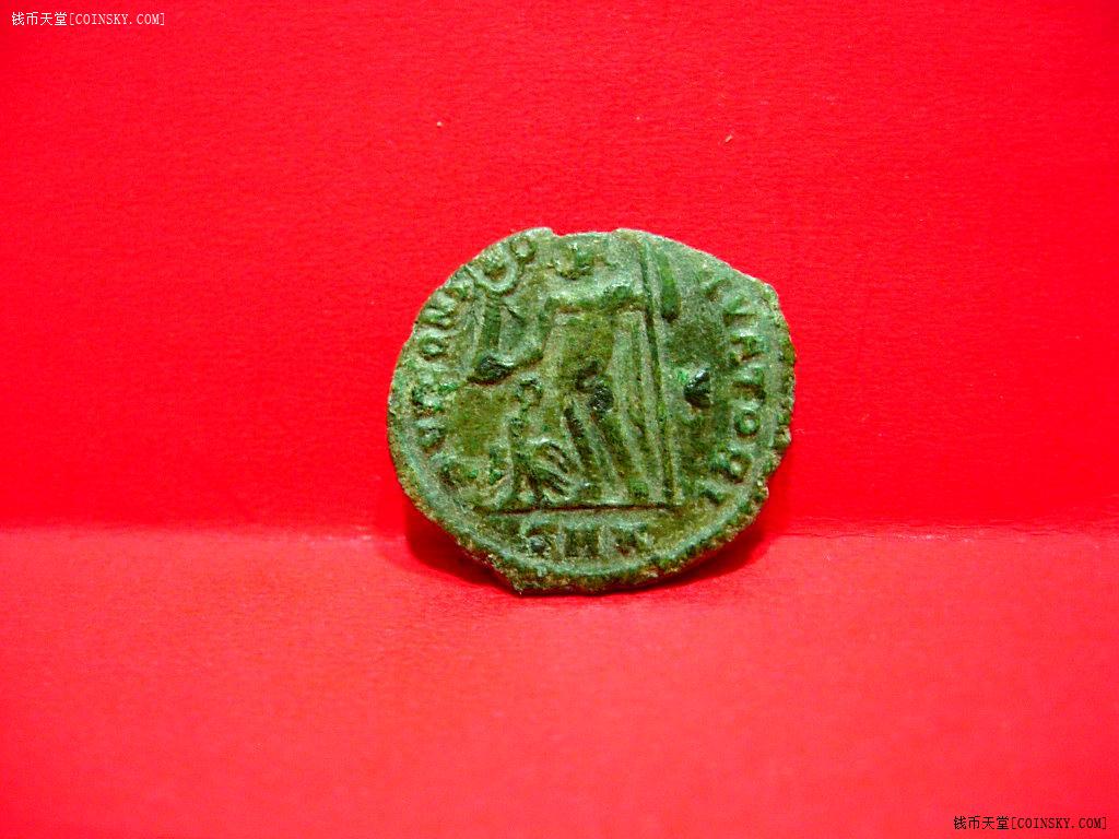 美品罗马帝国李锡尼皇帝桂冠中年像罗马神大铜币