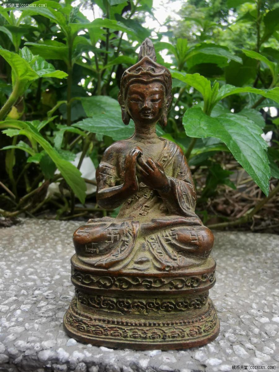 钱币天堂·交易区详情·一个精铸红铜佛像,二