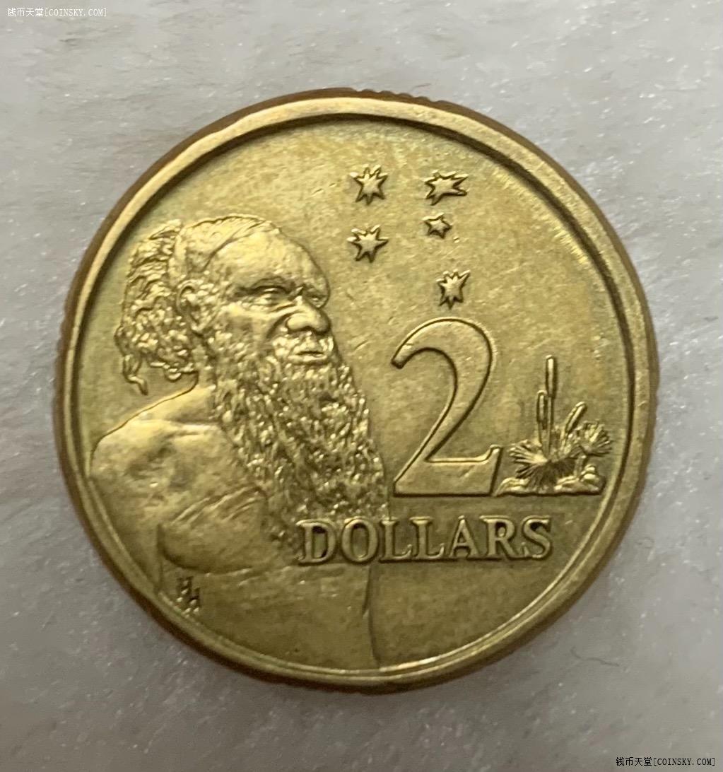 2澳元硬币长胡子老头图片