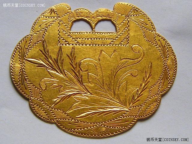 商品图片清末民国上海银楼 甲 新天宝 公 天足赤裕 如花似玉金锁片