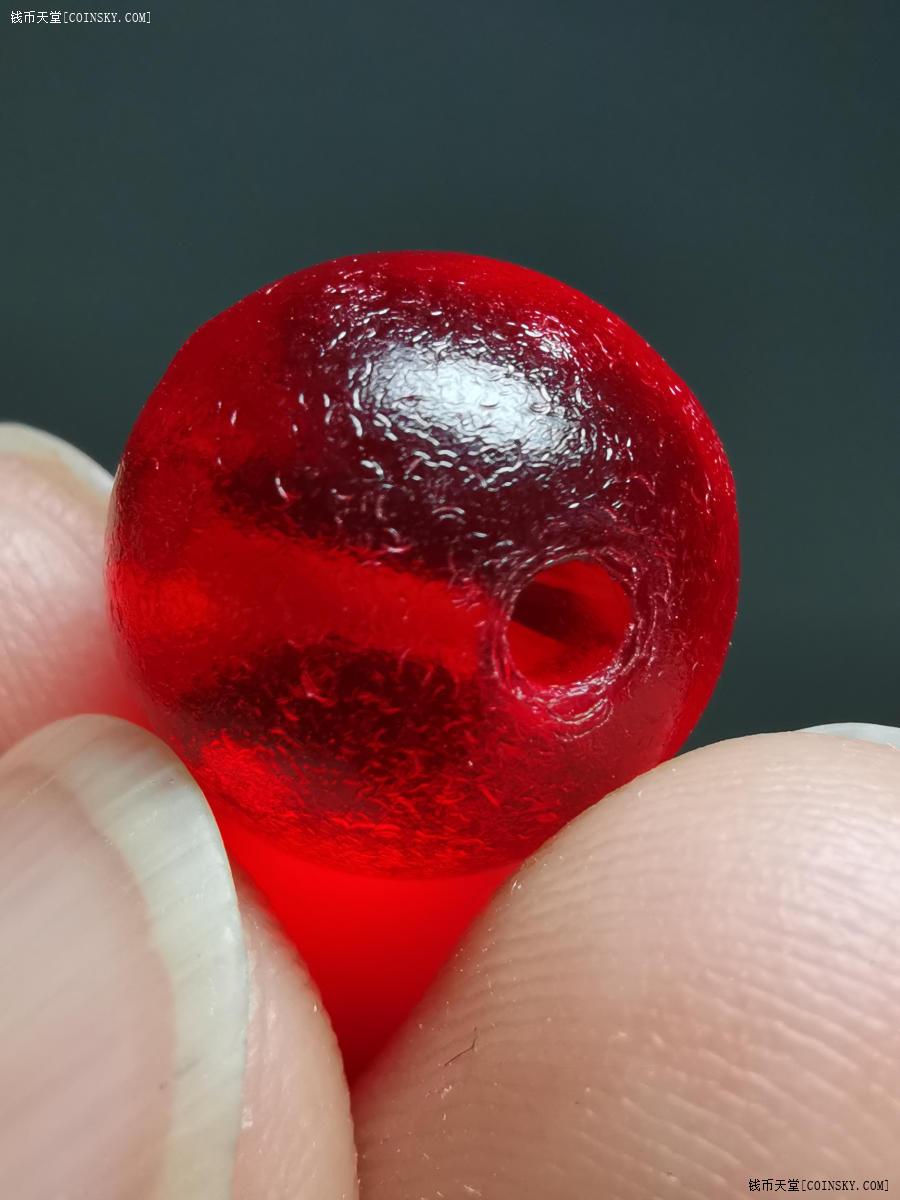 钱币天堂·交易区详情·柳人魏 清纯正鸽血红琉璃珠 多宝配钏精品