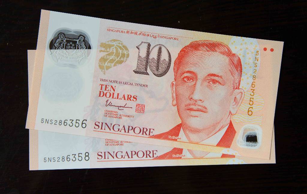 新加坡10元塑料钞unc