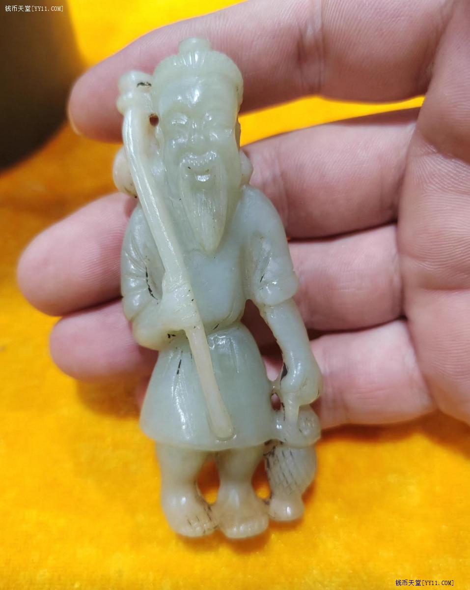 艺拍天堂·交易区详情·清代和田玉渔翁把件雕工很精湛