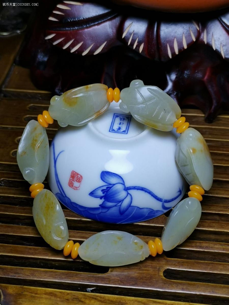 钱币天堂·交易区详情·和田玉玉蝉手串