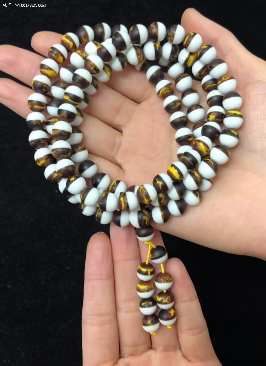 钱币天堂·交易区详情·龙涎香灰白色佛珠手链,108*0.