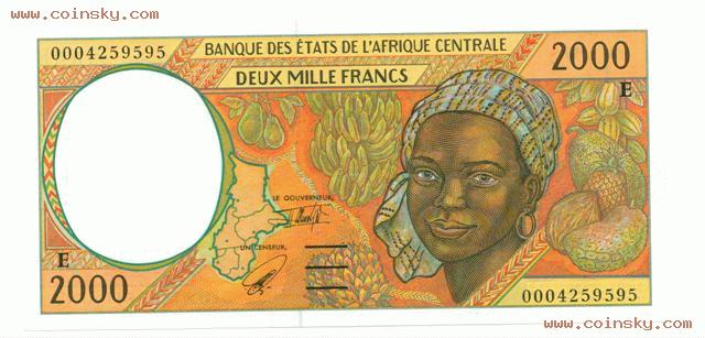 [已售] 中非共同体(e)喀麦隆2000法郎