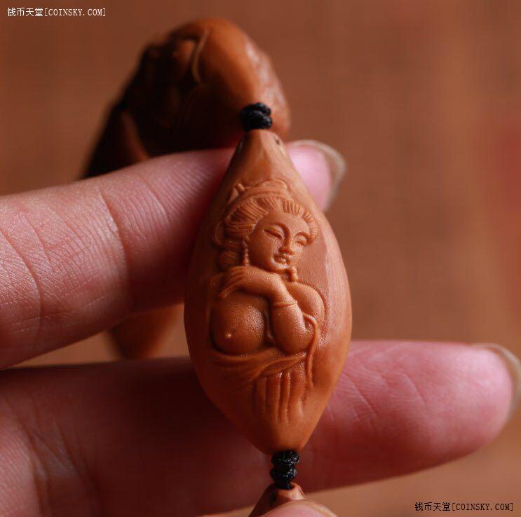 钱币天堂·交易区详情·大师证书雕刻美女图橄榄精品串