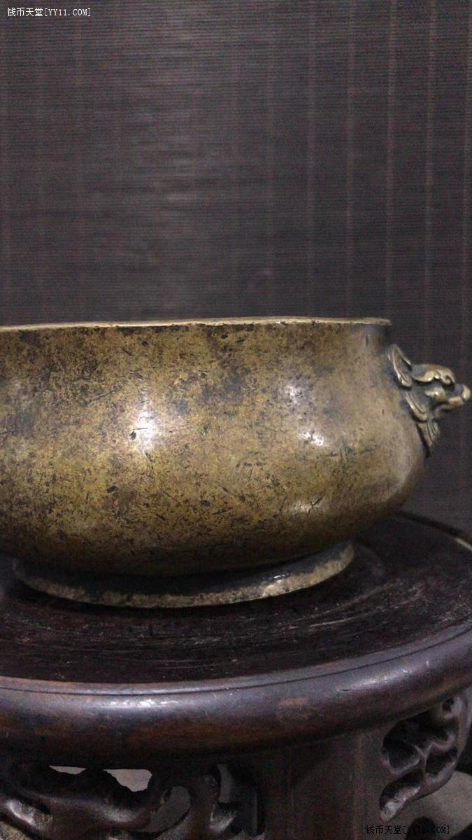 钱币天堂·交易区详情·玉堂清玩款狮耳铜香炉