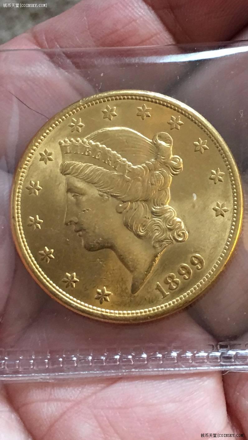 钱币天堂·交易区详情·美国自由女神双鹰1924年20元大金币33.43克