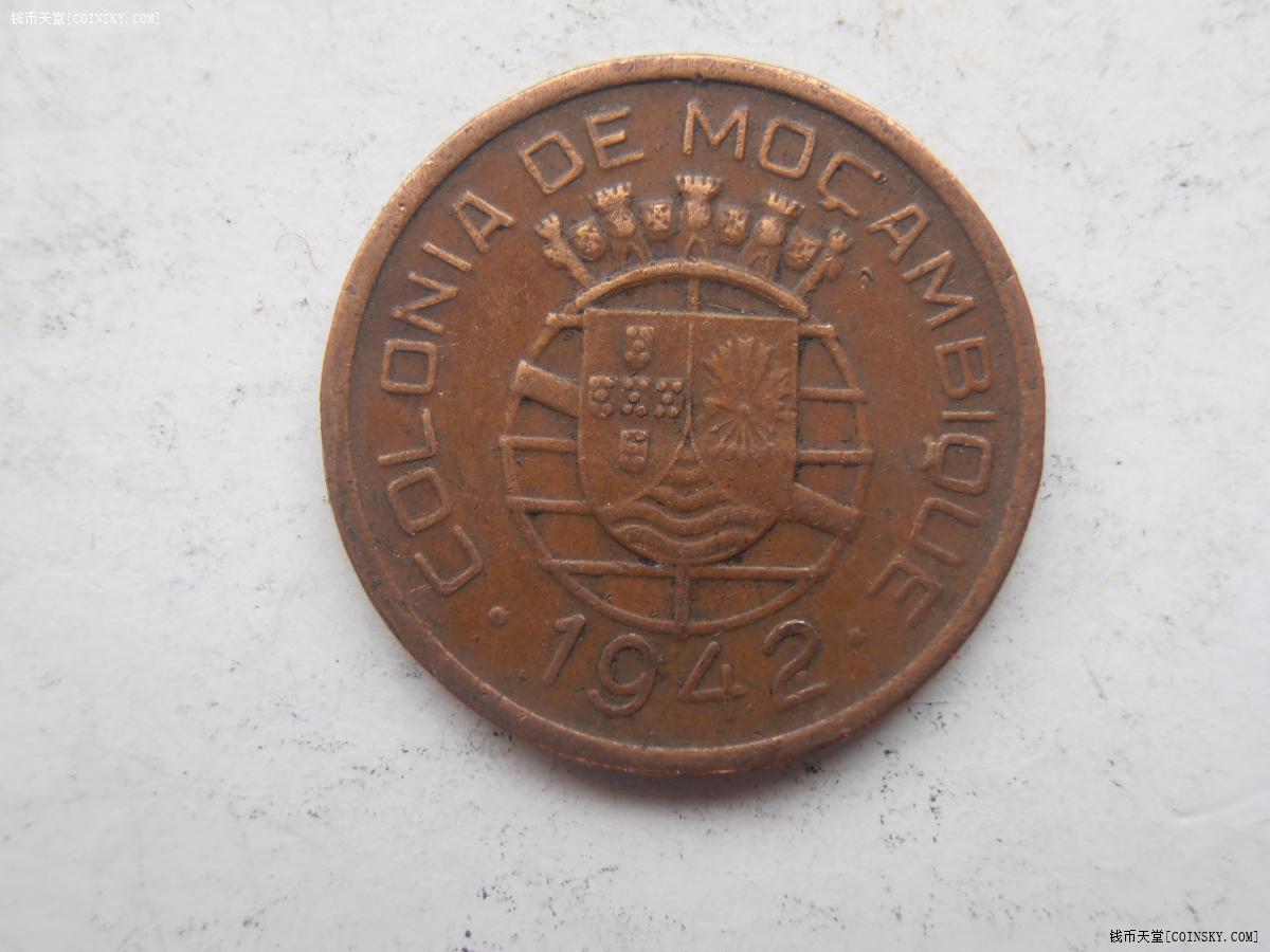 葡属莫桑比克1942年10分铜币特价