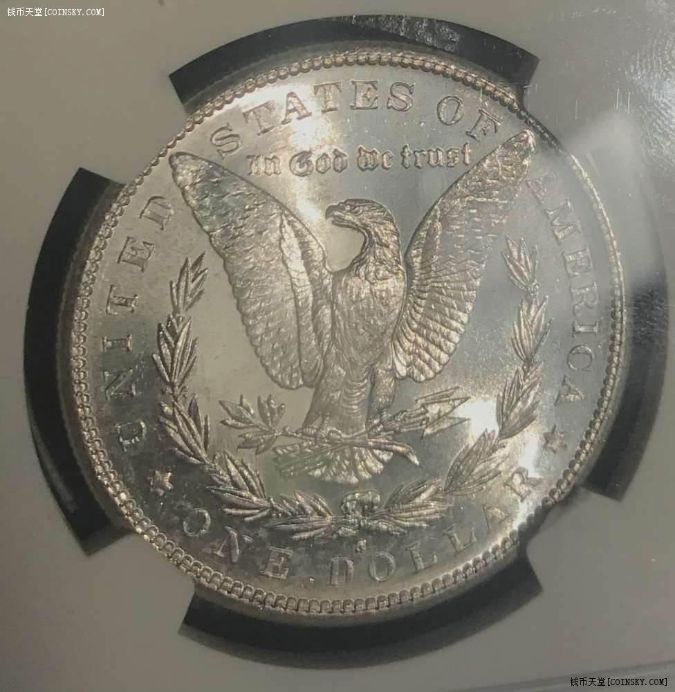 ngcms66美国摩根1881年s版大银币好品相