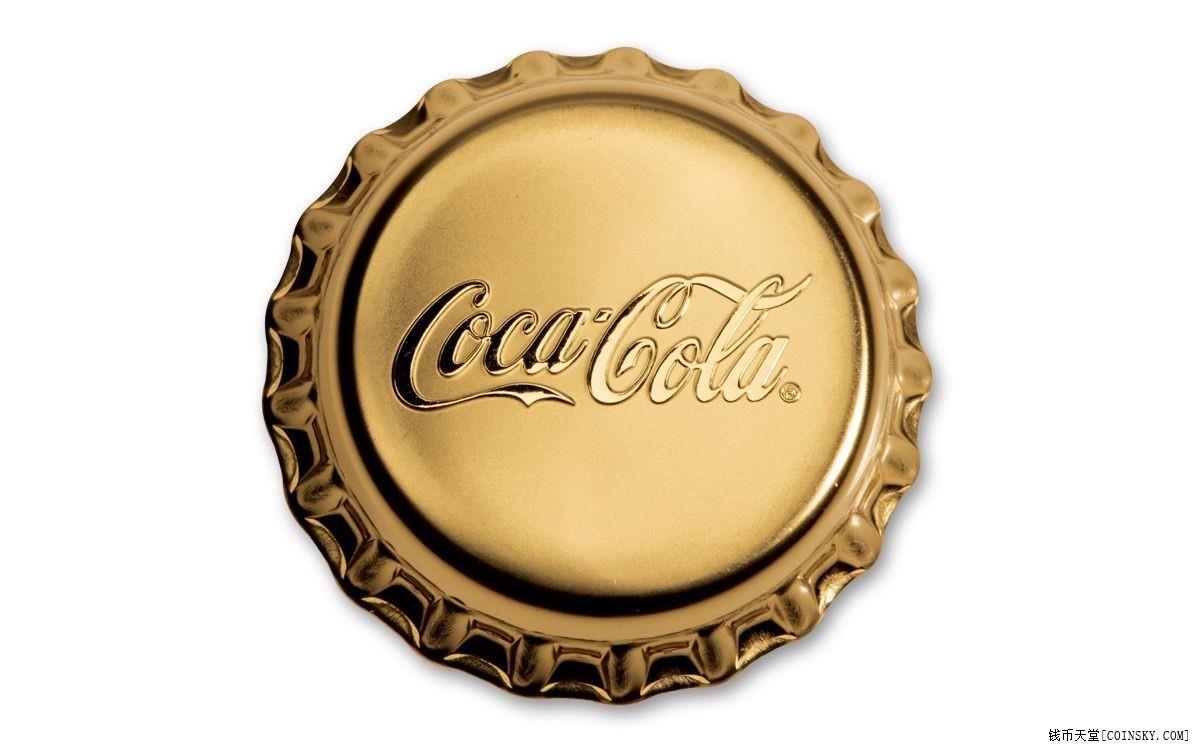 2018斐济可口可乐瓶盖造型999精铸金币1盎司