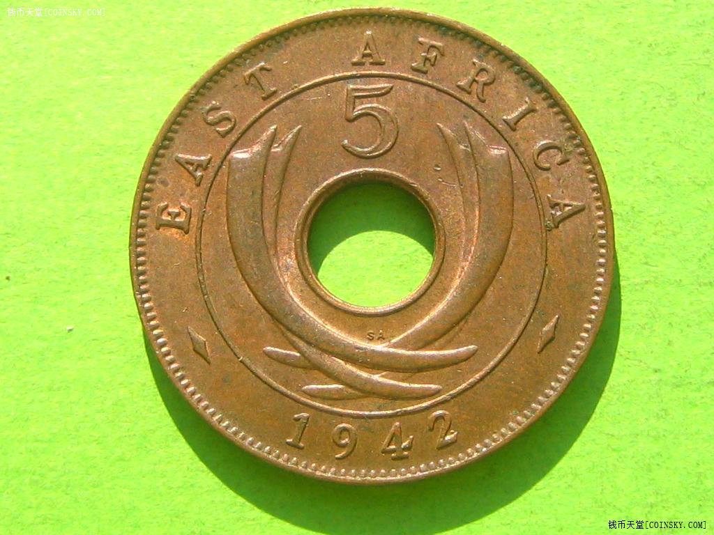 1942年英属东非5分sa版