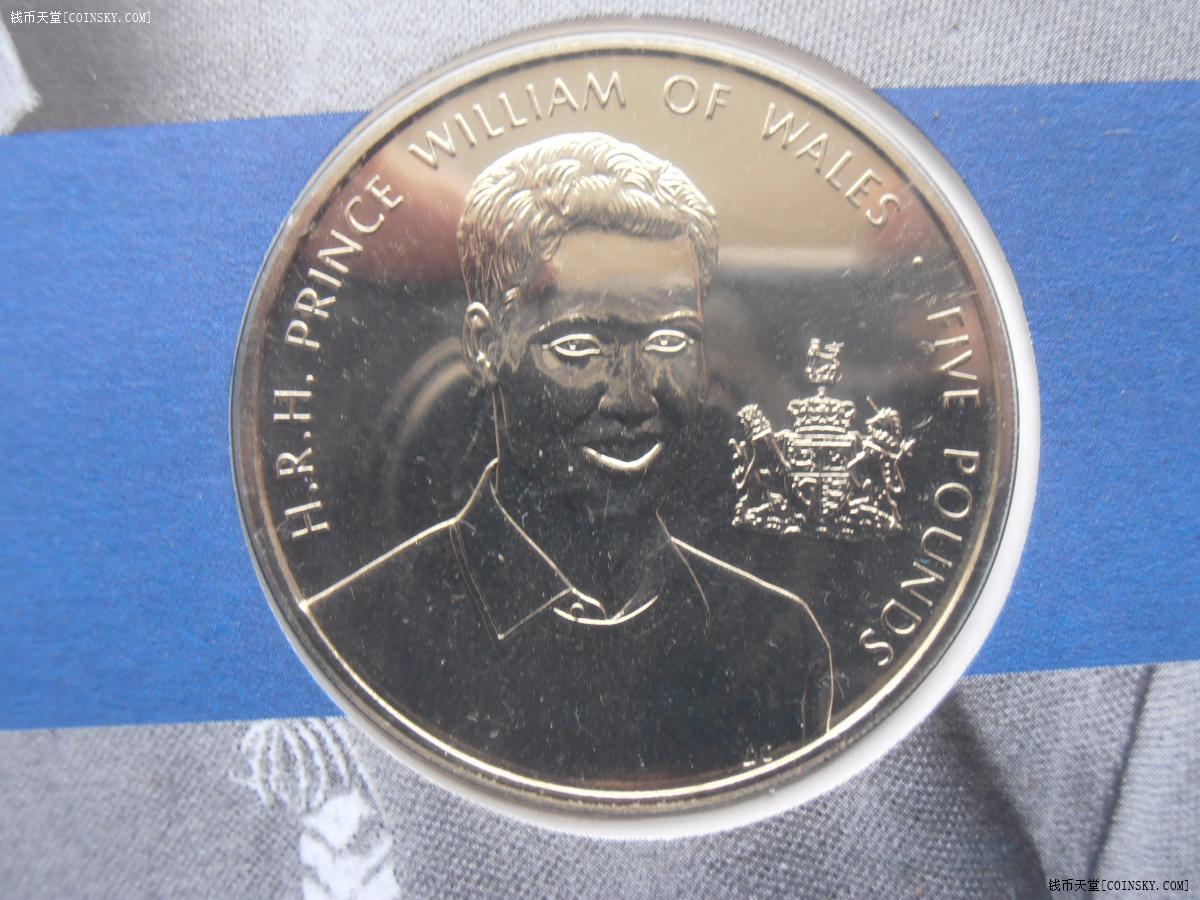 根西岛2003年5镑威廉王子纪念币首日封特价