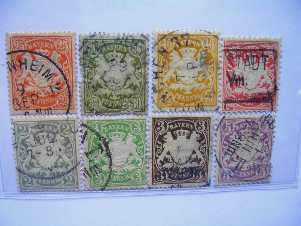 德意志早期公国巴伐利亚国徽18701888年16枚不同凸版