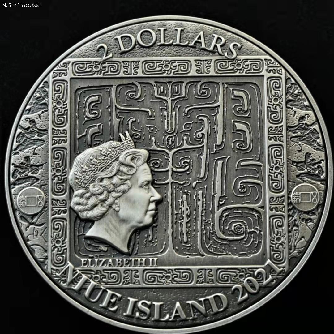 纽埃2021年三国五虎将赵云谁与争锋仿古镀金银包铜纪念币