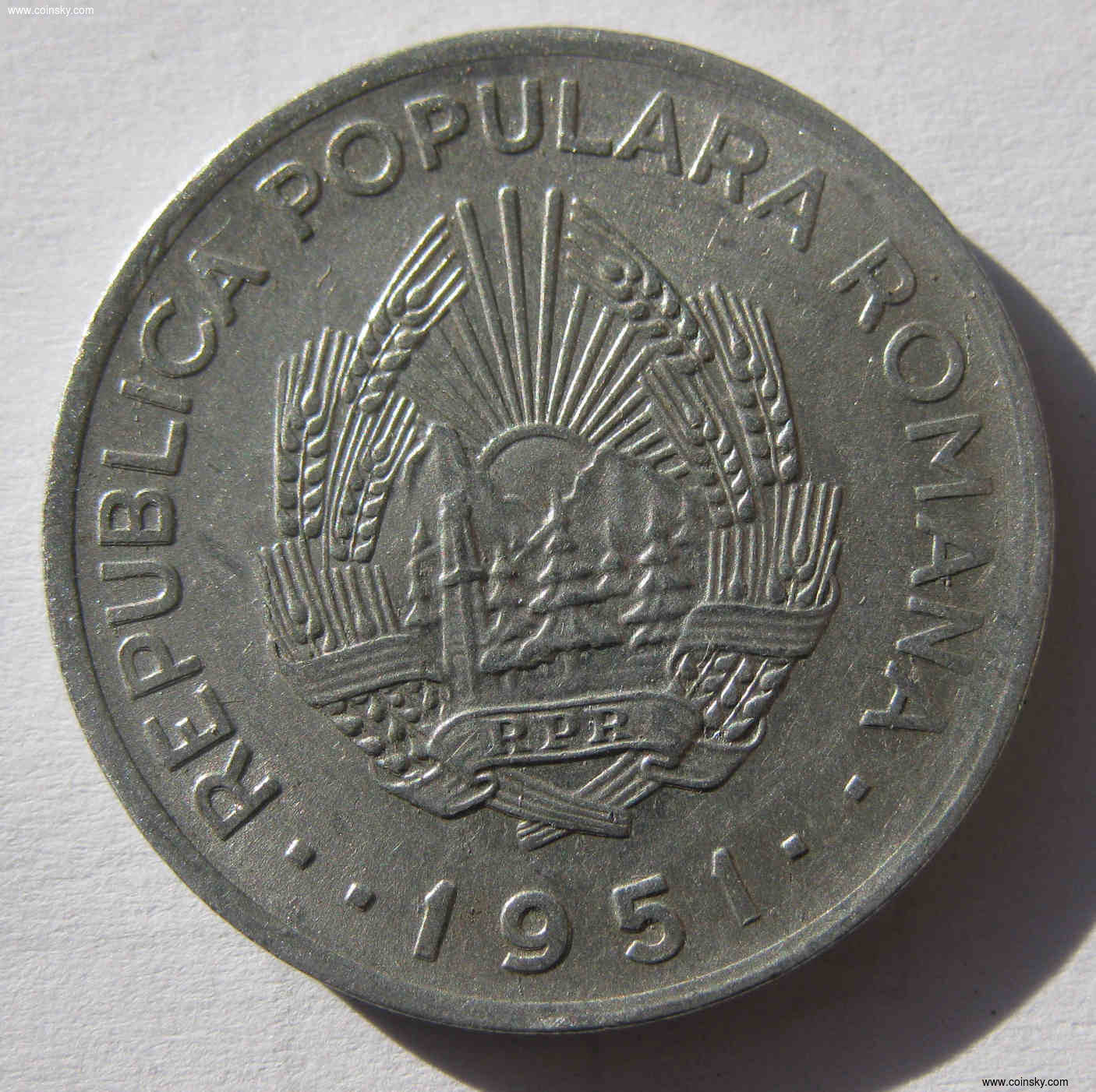 钱币天堂·交易区详情·非常少见的 罗马尼亚人民共和国 1951年 20