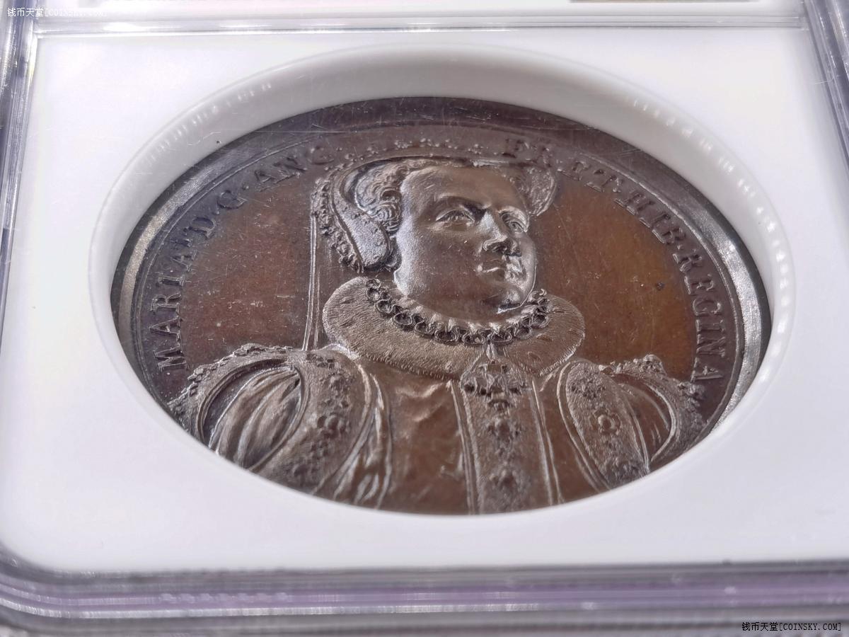 钱币天堂·交易区详情·ngc评级,1731年原铸,玛丽一世大铜章