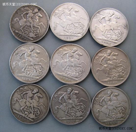 已售英国维多利亚马剑银币13枚