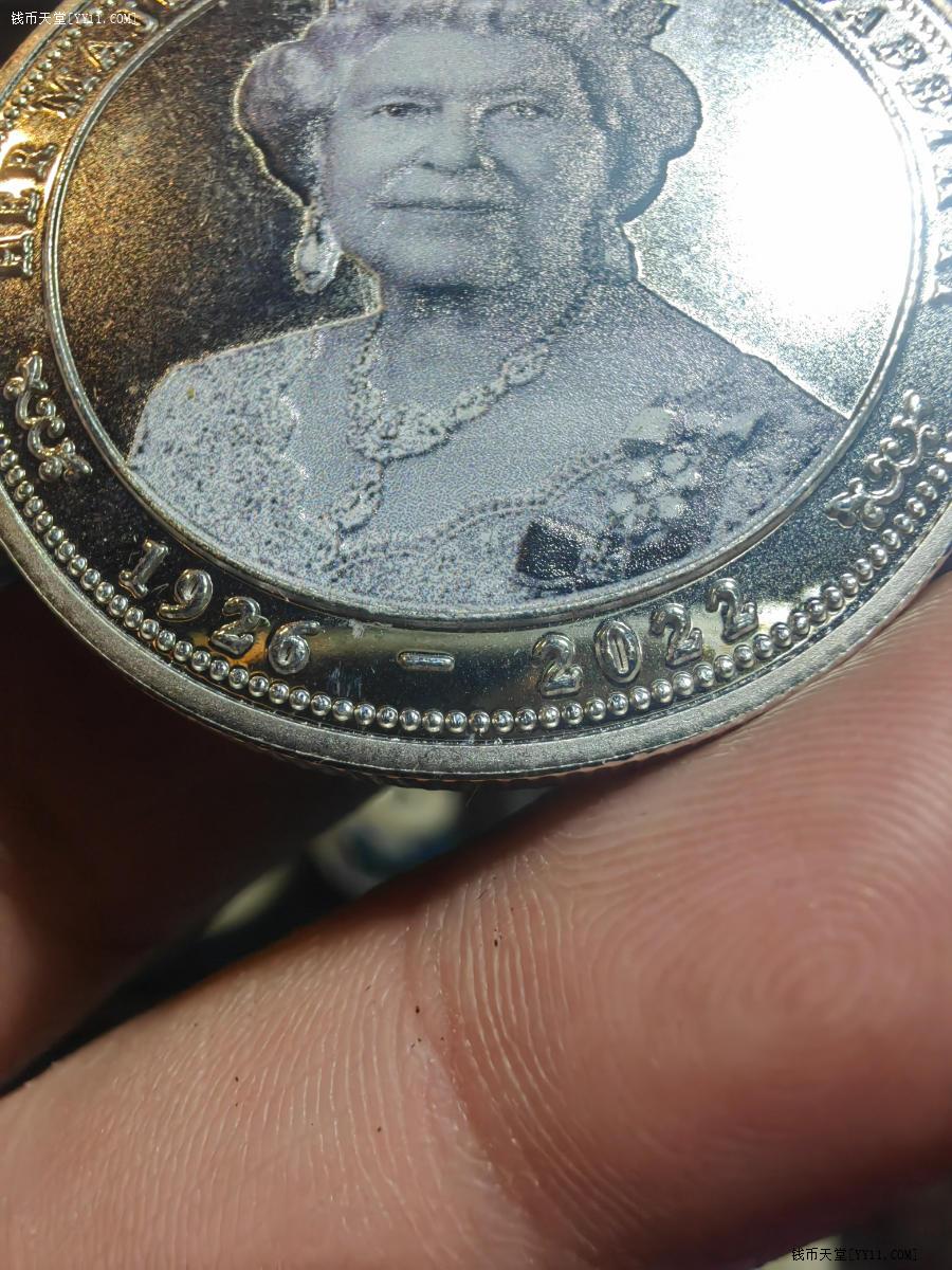 钱币天堂·交易区详情·英女王伊丽莎白二世纪念章，银材质，直径40mm厚度约3mm