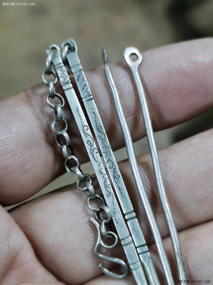 钱币天堂·交易区详情·民国 银牙签银耳挖