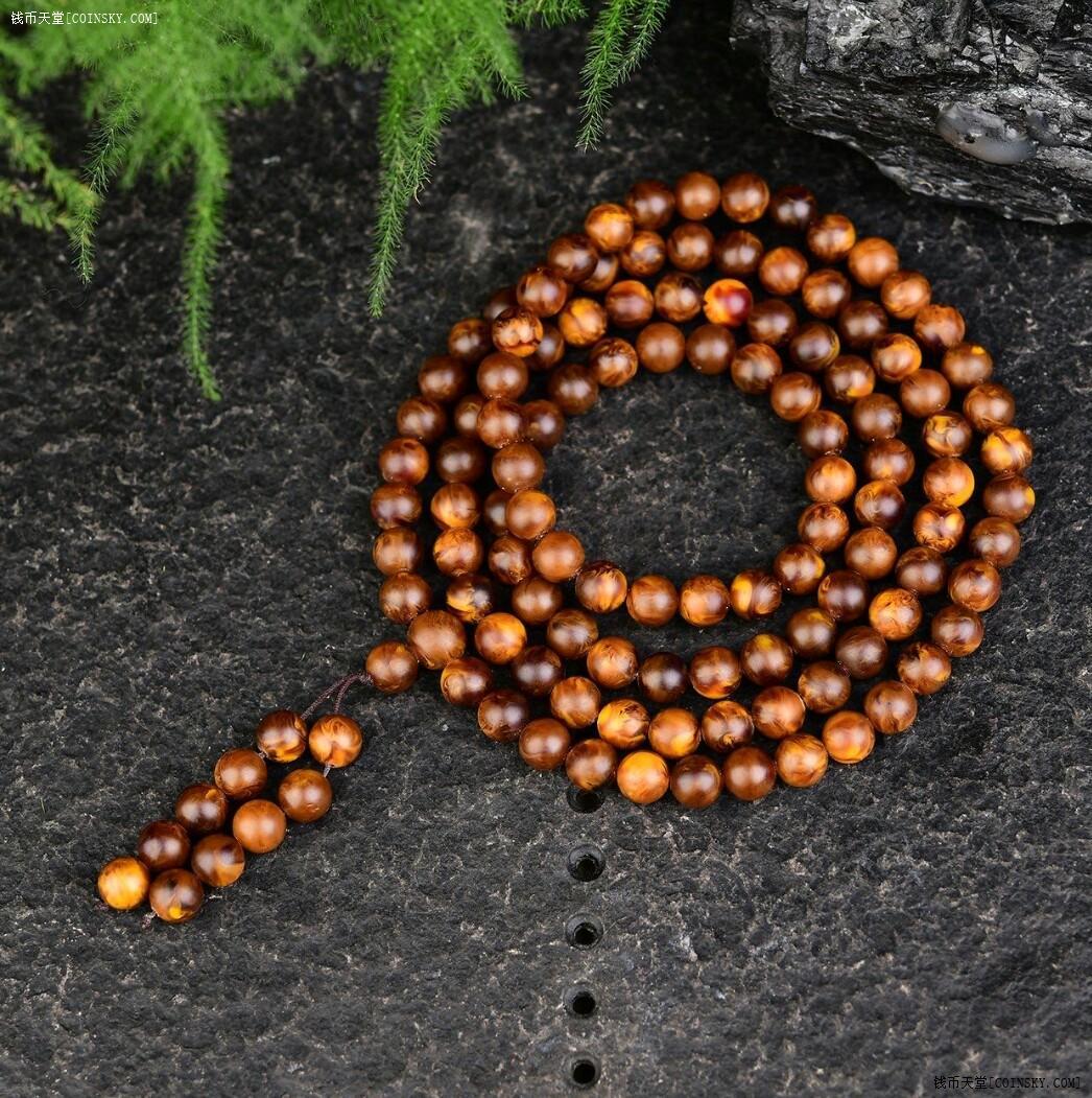 钱币天堂·交易区详情·龙涎香,108*0.8手串,男女款,一款两用.