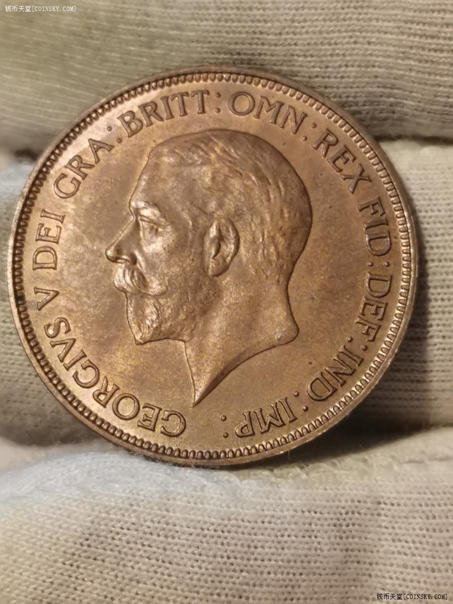 钱币天堂·交易区详情·【原光完未品】1936年英国乔治五世1便士铜币