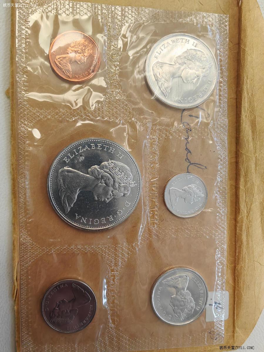 钱币天堂·交易区详情·加拿大1965年套币4银1镍一铜