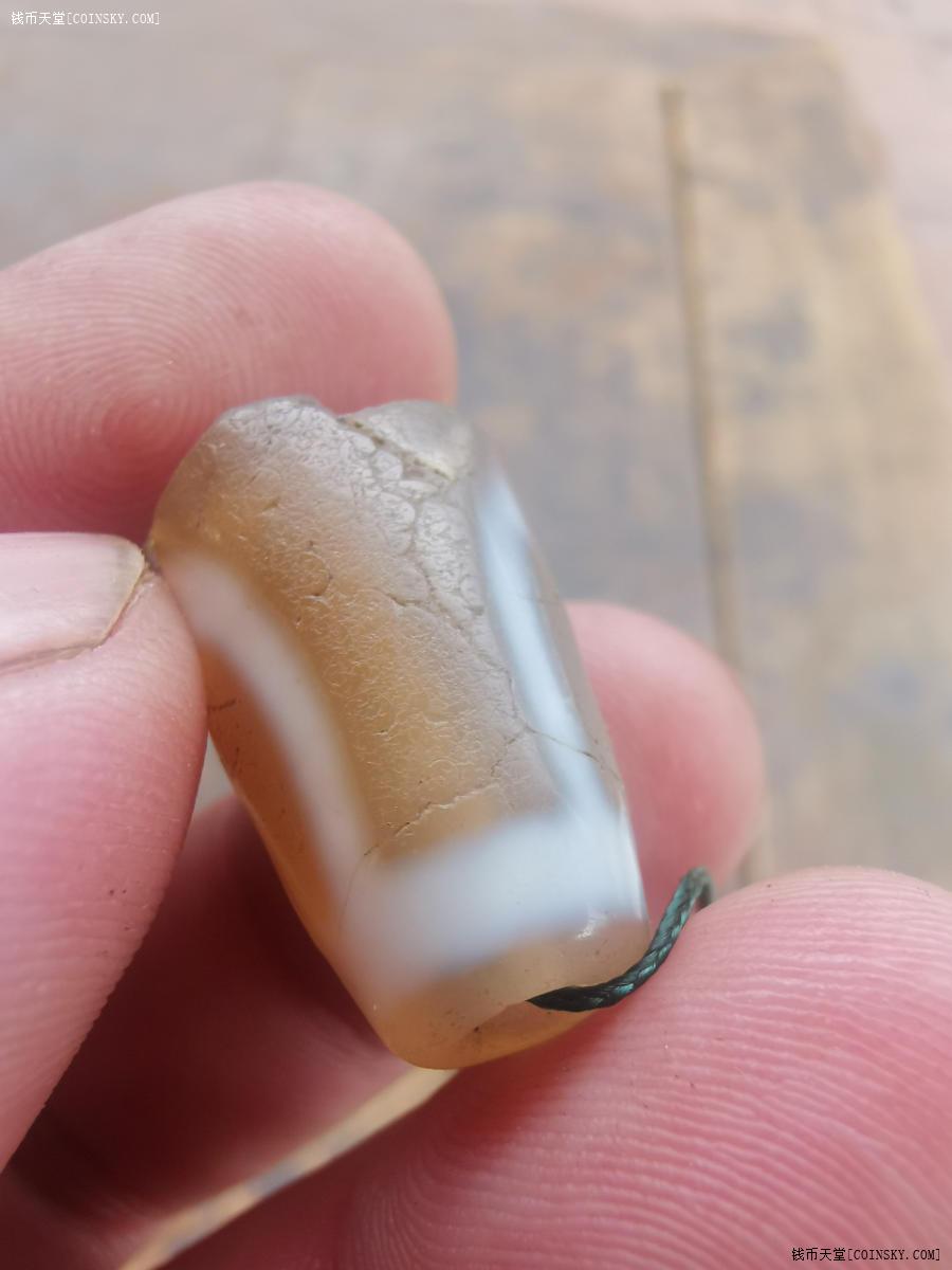 钱币天堂·交易区详情·一个龟裂纹老天珠,断珠